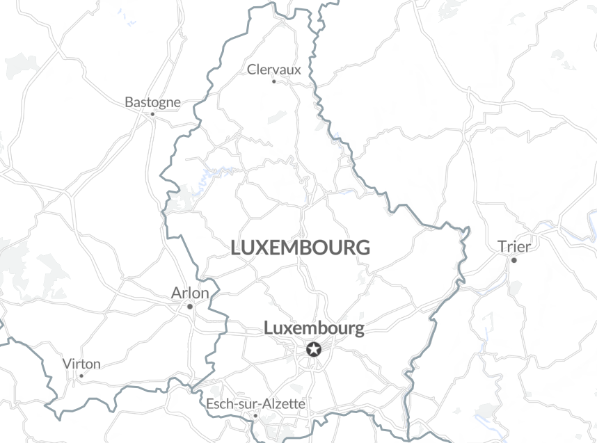 Map of Luxembourg